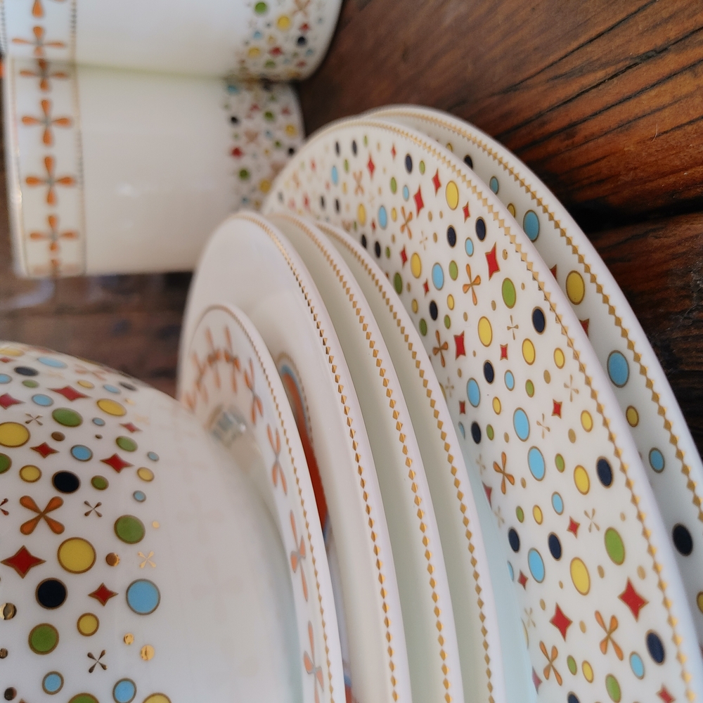 Colorful Patterned Dinnerware Set